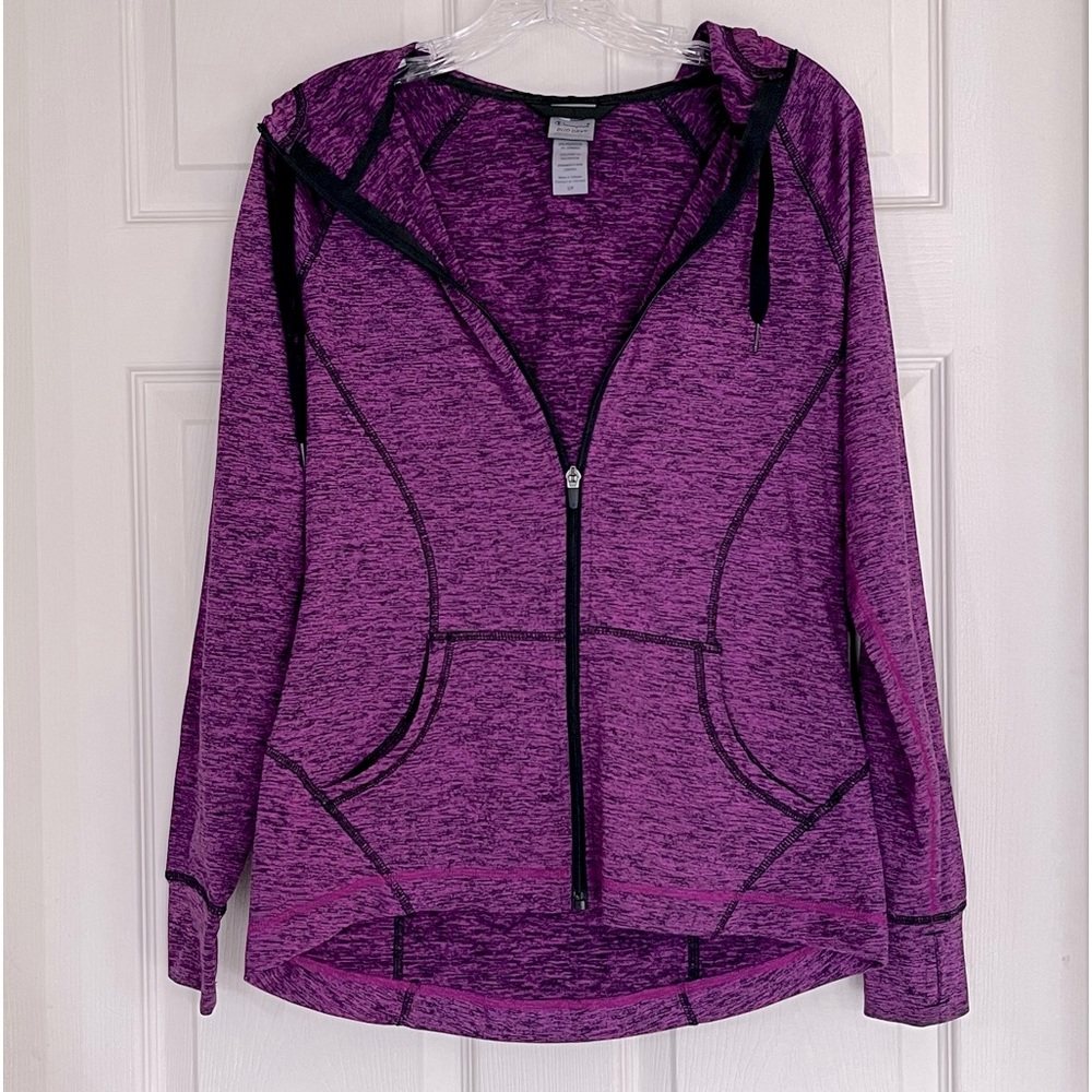 🌸3/$25 Target C9 Champion Duo Dry Zip-Up Space-dye Purple & Black Hoodie, Size S - Picture 11 of 13